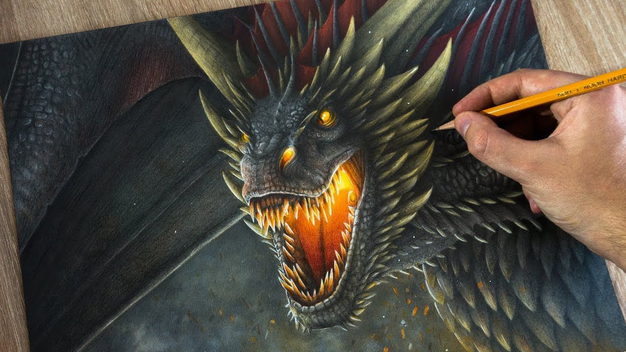 Drawing Drogon Game of Thrones | Bend The Knee GOT