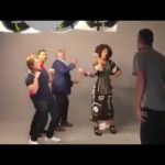 Game of Thrones cast pose for a Dancing at Comic-Con International 2017 ‘Game Of Thrones’ panel.