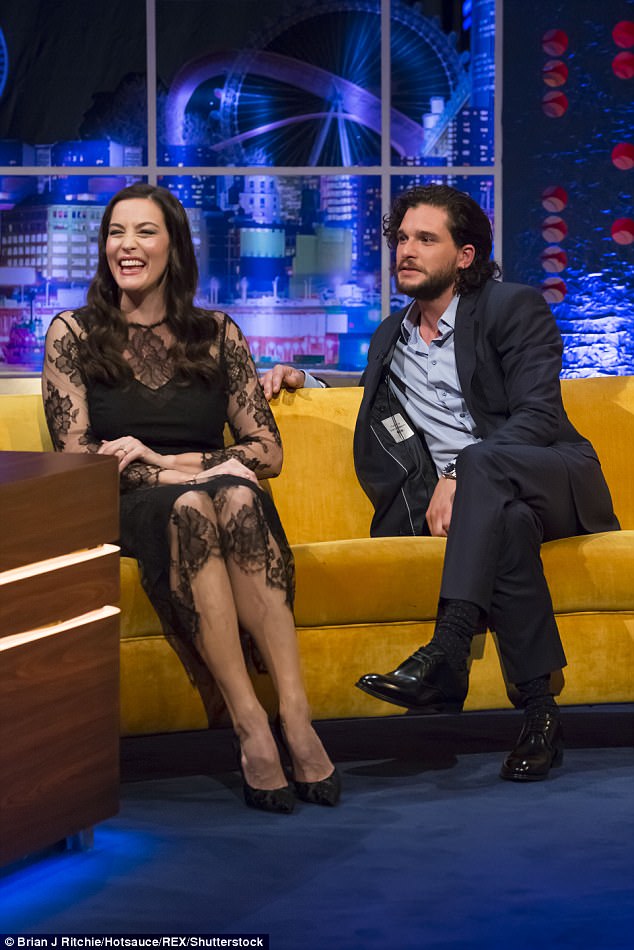 Suited and booted: Gunpowder co-stars Liv Tyler, 40, and Kit Harington reminisce about their engagEments. Liv's fiance, Dave Gardner, popped the question in November 2015