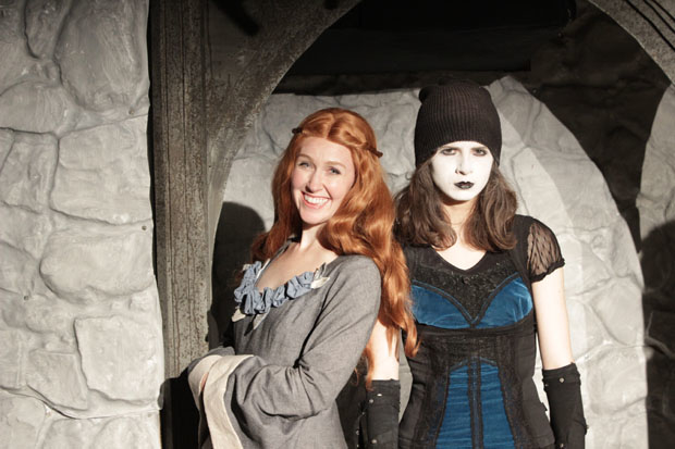 Allison Lobel plays Sansa, and Meghan Modrovsky plays Arya in Game of Thrones: The Rock Musical — An Unauthorized Parody.