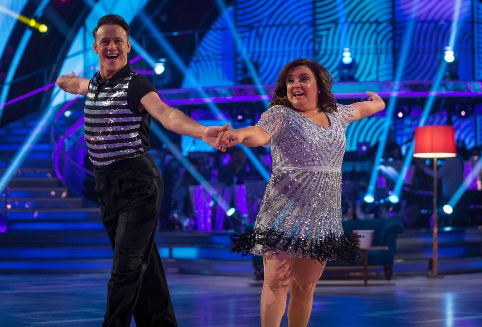  The actress wants Susan and her partner Kevin Clifton to win