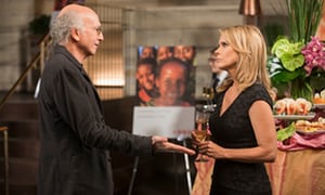 ‘There’s always an open-door policy for Larry’ … David with Cheryl Hines in Curb Your Enthusiasm.