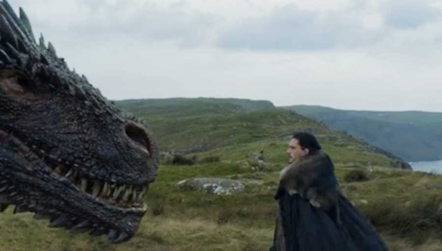 HBO teases the Jon Snow-Drogon scene from Game of Thrones season 7 episode 5: “Eastwatch”