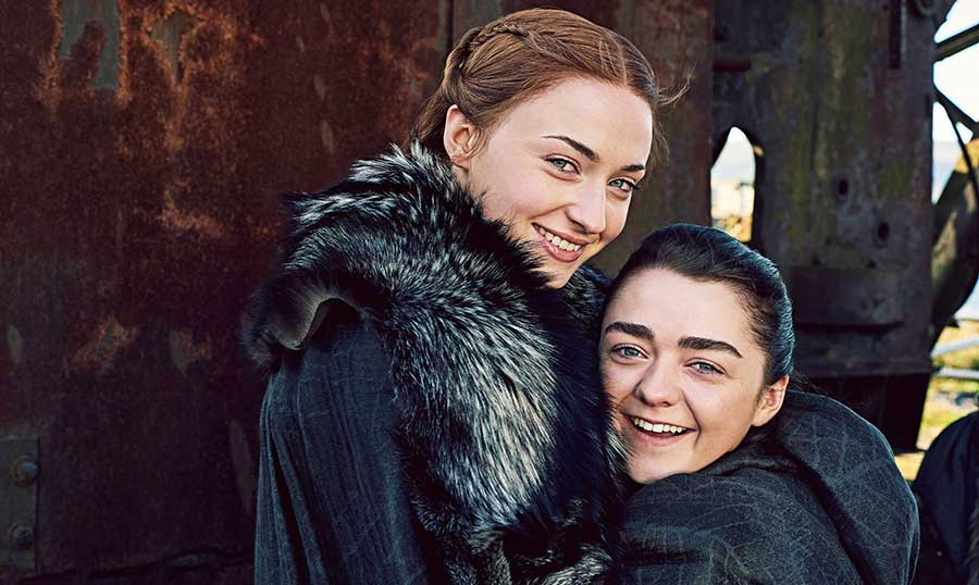 Game of Thrones stars Sophie Turner and Maisie Williams talk about their on-screen reunion