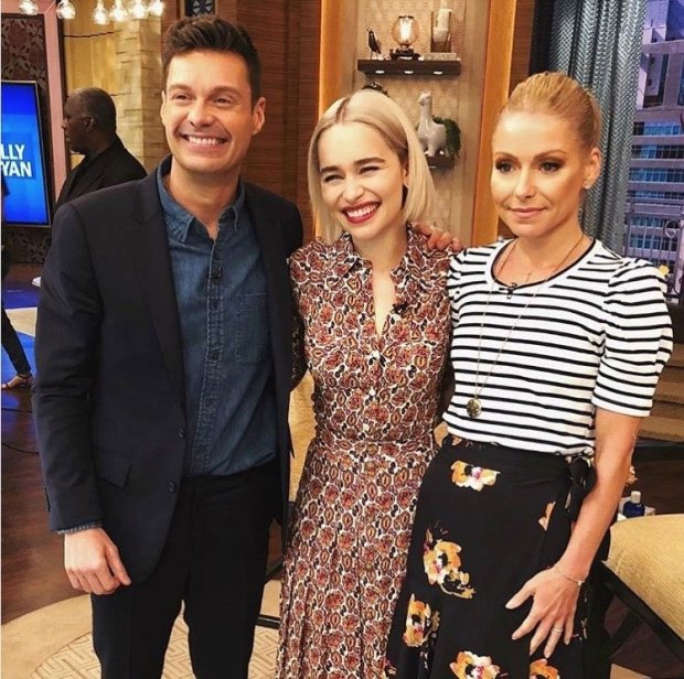 BGUK_1244212 - Various, UNITED KINGDOM - Celebrity social media photos! Pictured: Emilia Clarke, Ryan Seacrest, Kelly Ripa BACKGRID UK 23 MAY 2018 *BACKGRID DOES NOT CLAIM ANY COPYRIGHT OR LICENSE IN THE ATTACHED MATERIAL. ANY DOWNLOADING FEES CHARGED BY BACKGRID ARE FOR BACKGRID'S SERVICES ONLY, AND DO NOT, NOR ARE THEY INTENDED TO, CONVEY TO THE USER ANY COPYRIGHT OR LICENSE IN THE MATERIAL. BY PUBLISHING THIS MATERIAL , THE USER EXPRESSLY AGREES TO INDEMNIFY AND TO HOLD BACKGRID HARMLESS FROM ANY CLAIMS, DEMANDS, OR CAUSES OF ACTION ARISING OUT OF OR CONNECTED IN ANY WAY WITH USER'S PUBLICATION OF THE MATERIAL* UK: +44 208 344 2007 / uksales@backgrid.com USA: +1 310 798 9111 / usasales@backgrid.com *UK Clients - Pictures Containing Children Please Pixelate Face Prior To Publication*