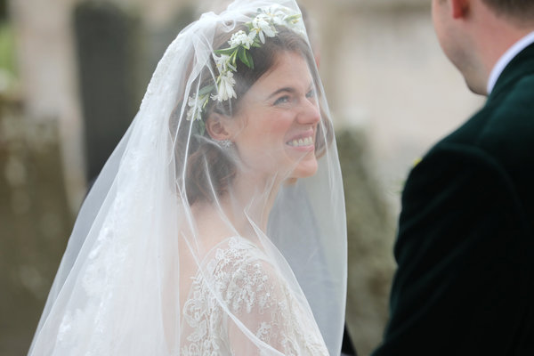 Rose Leslie arriving at the church.