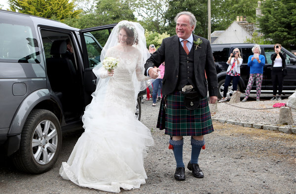 After the ceremony at Rayne Church, guests headed over to the reception at nearby Wardhill Castle.