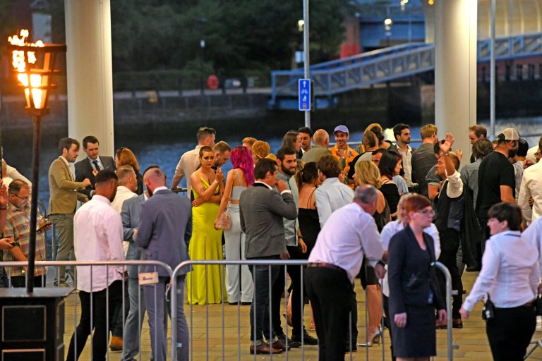 'Fifty Shades of Grey' actor Jamie Dornan was amongst the specially invited guests at tonight's final wrap party in Belfast, UK for the cast and crew of the hit HBO television series 'Game of Thrones' that has just finished filming it's final series. Pictured: Guests Ref: SPL5007382 300618 NON-EXCLUSIVE Picture by: Alan Lewis Media / SplashNews.com Splash News and Pictures Los Angeles: 310-821-2666 New York: 212-619-2666 London: 0207 644 7656 Milan: +39 02 4399 8577 photodesk@splashnews.com World Rights,