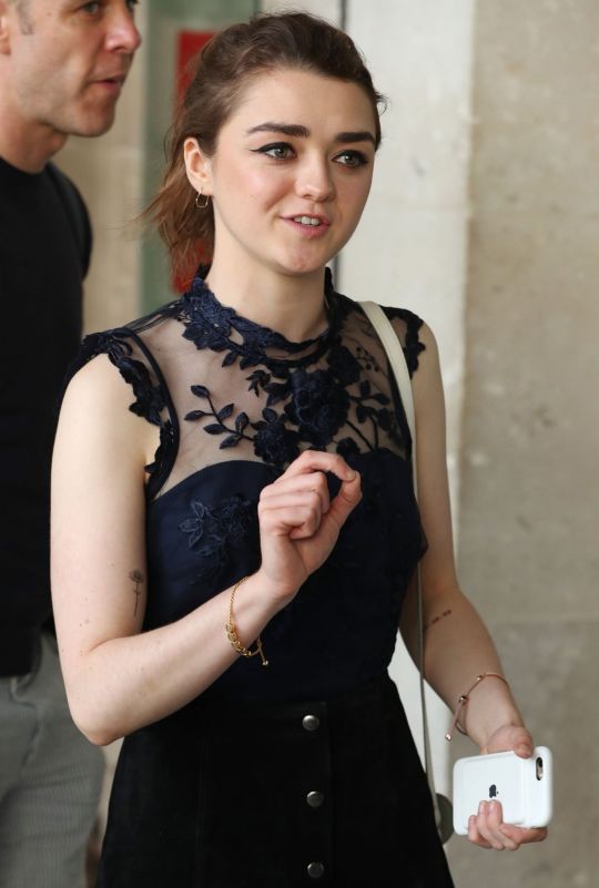 Mandatory Credit: Photo by Beretta/Sims/REX/Shutterstock (9784900e) Maisie Williams at BBC Radio 1 Studios, London Maisie Williams out and about, London, UK - 08 Aug 2018