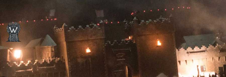 Latest video of the King's Landing set from Belfast and an interesting spoiler from the Winterfell set