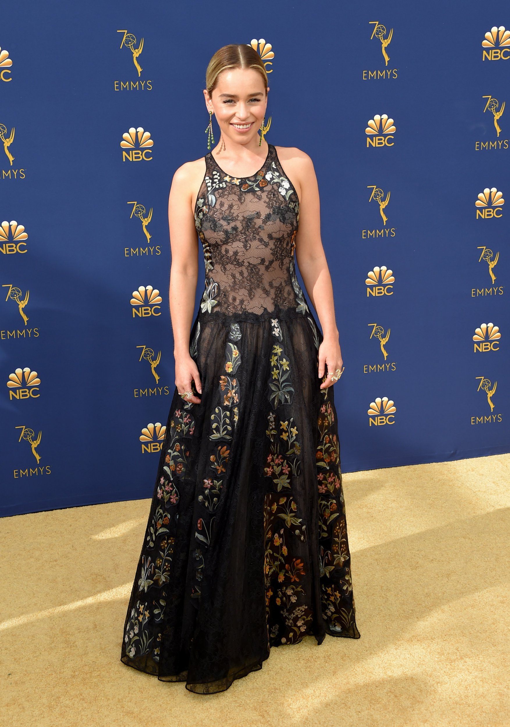 Emmy arrivals. 17 Sep 2018 Pictured: Emilia Clarke. Photo credit: MEGA TheMegaAgency.com +1 888 505 6342