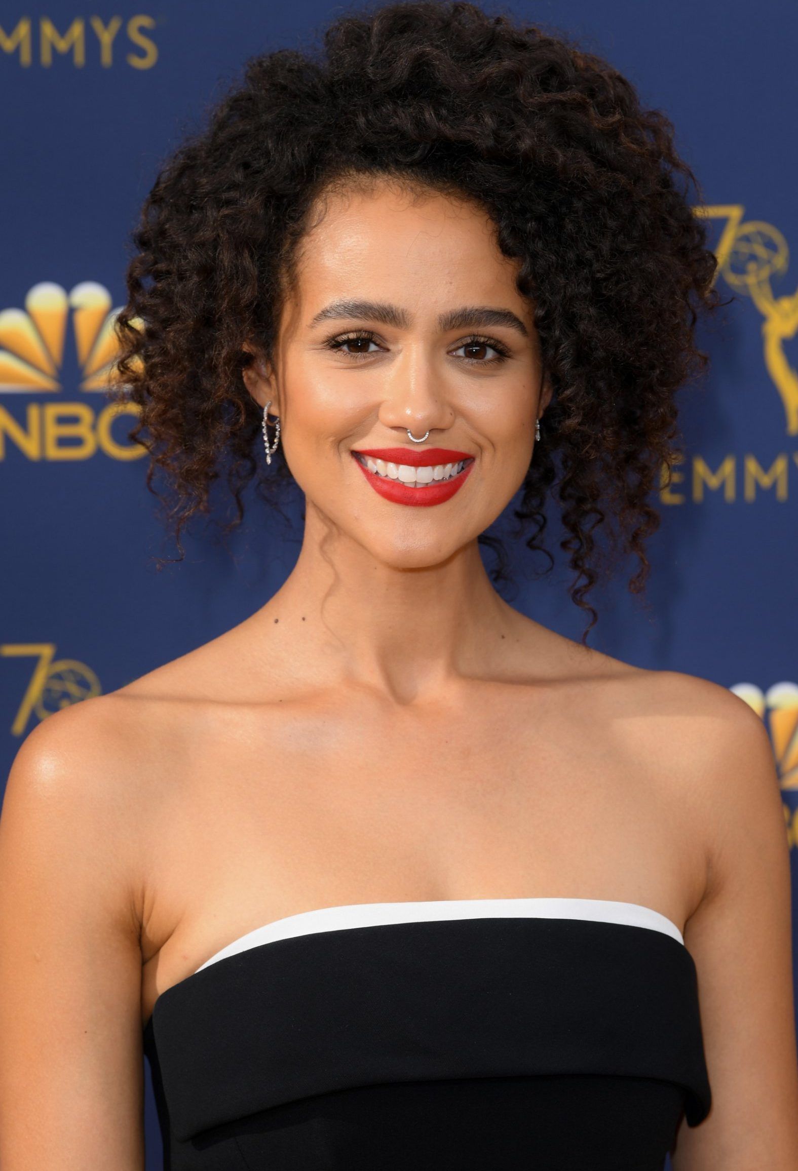 Mandatory Credit: Photo by David Fisher/REX (9883789jh) Nathalie Emmanuel 70th Primetime Emmy Awards, Arrivals, Los Angeles, USA - 17 Sep 2018