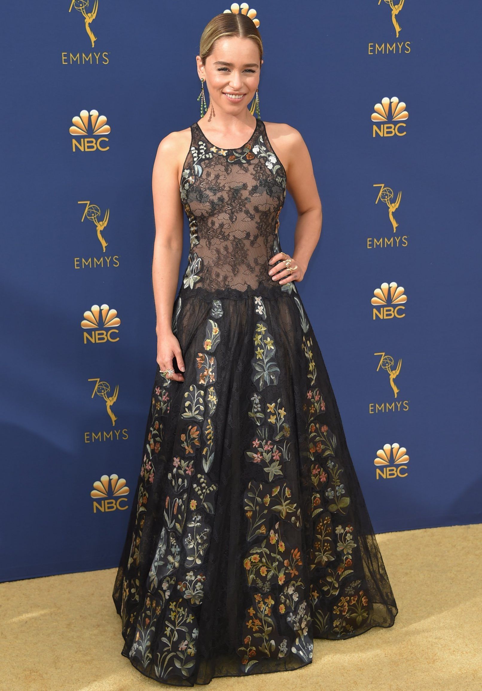 Emmy arrivals. 17 Sep 2018 Pictured: Emilia Clarke. Photo credit: MEGA TheMegaAgency.com +1 888 505 6342