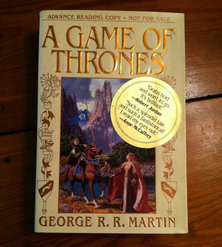 George R.R. Martin signed a Game of Thrones copy to be auctioned for a fan's cancer treatment