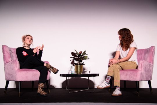 Mandatory Credit: Photo by REX/Shutterstock (10010222cw) Maisie Williams and Lena Headey ELLE Weekender, Saatchi Gallery, London, UK - 01 Dec 2018