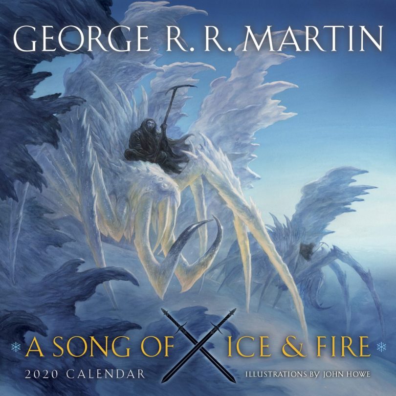 Ice Spiders on the cover of ‘A Song of Ice and Fire’ calendar for the year 2020