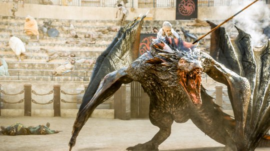 Game of Thrones,Series 5,Episode 9,The Dance of Dragons Clarke, Emilia as Daenerys Targaryen. Drogon