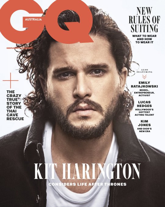 KIT HARINGTON ON LIFE AFTER THRONES - GQ Magazine Emily Ratajkowski Conditions of use - - The magazine has to feature at the bottom of any article referencing the GQ Interviews or article - The photos must not be cropped and feature in full with the water mark