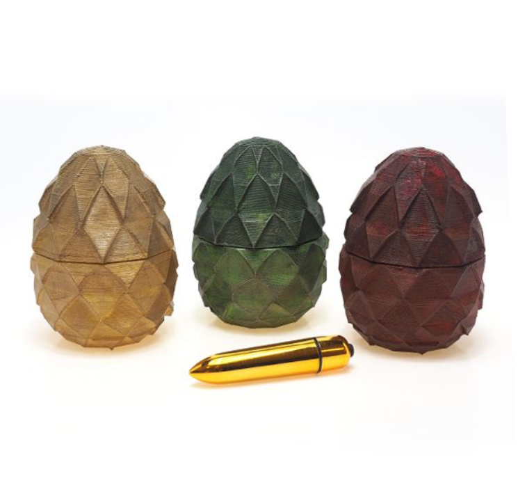 Dragon Egg Vibrator Container. Credit: Geeky Sex Toys