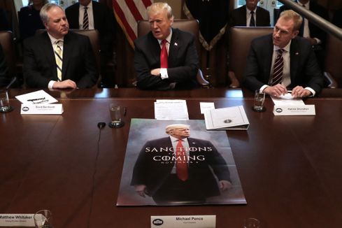 President Donald Trump leads a meeting of his Cabinet at the White House Jan. 2, 2019.