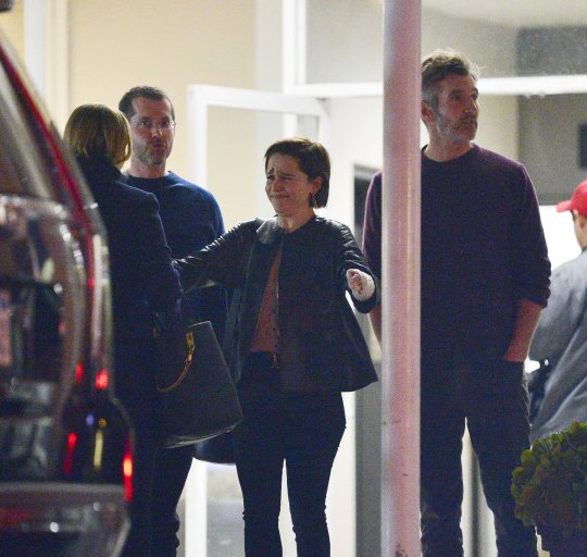 EXCLUSIVE: Emilia Clarke makes a rare public outing as she is spotted looking emotional and upset whilst saying goodbye to the co-creators of Game of Thrones in Los Angeles. 27 Feb 2019 Pictured: Emilia Clarke. Photo credit: MEGA TheMegaAgency.com +1 888 505 6342 (Mega Agency TagID: MEGA370811_021.jpg) [Photo via Mega Agency]