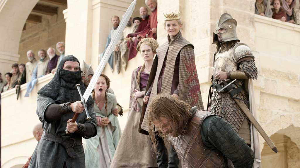 The beheading of Ned Stark (Sean Bean) in 'Game of Thrones'.
(Source: IMDB)