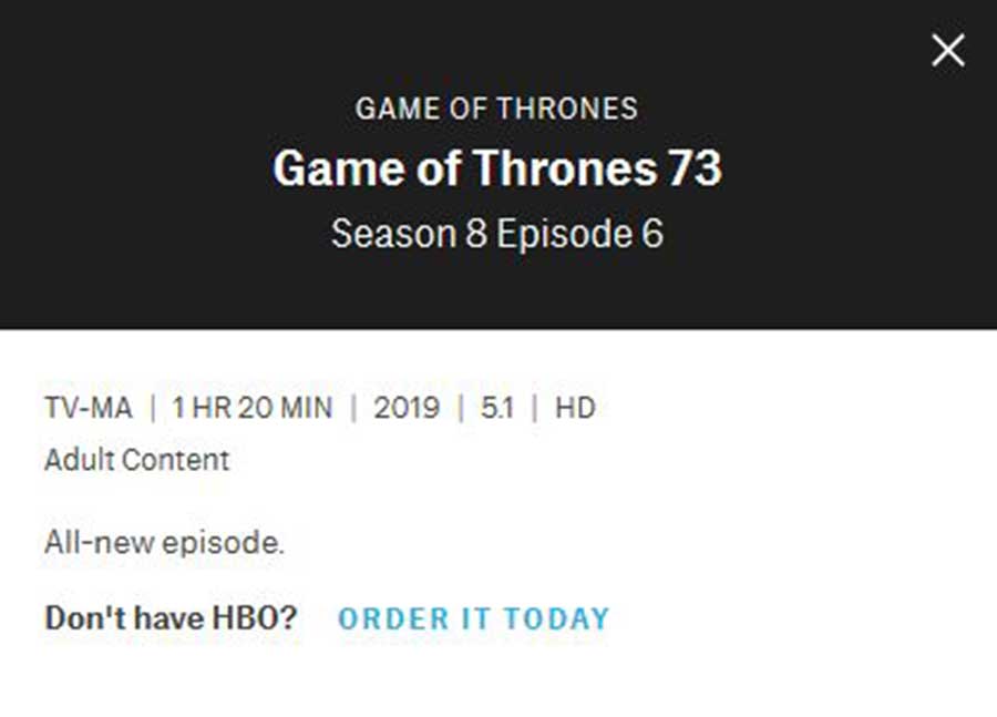 Runtimes of all Game Of Thrones Season 8 episodes have been revealed!