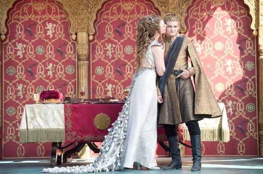 Margaery Tyrell (Natalie Dormer), left, and King Joffrey Baratheon (Jack Gleeson) weren't married for long after the Purple Wedding on HBO's 'Game of Thrones.'