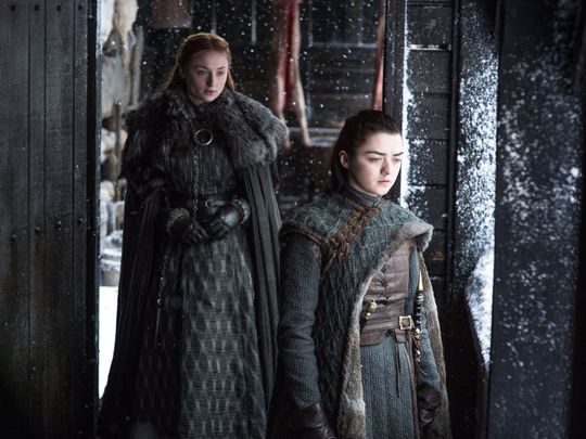 Sansa Stark (Sophie Turner), left, and her sister, Arya (Maisie Williams), have had to endure a lot of misery on the path to adulthood on HBO's 'Game of Thrones.'
