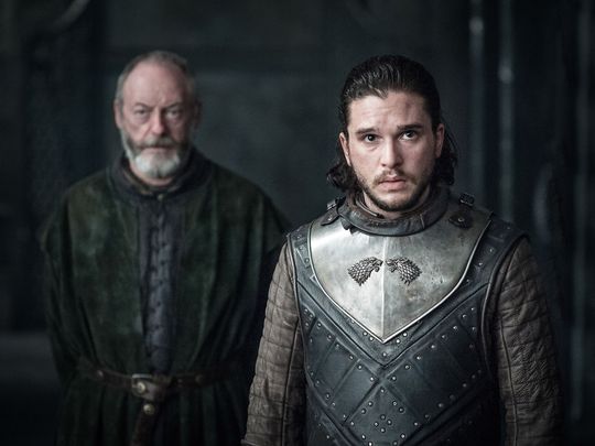 Challenges await Jon Snow (Kit Harington), right, and his trusted adviser, Davos Seaworth (Liam Cunningham), in the final season of HBO's 'Game of Thrones.'