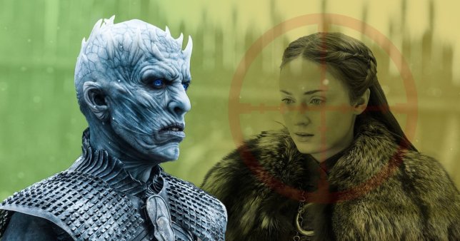 Sansa Stark and The Night King in Game of Thrones 