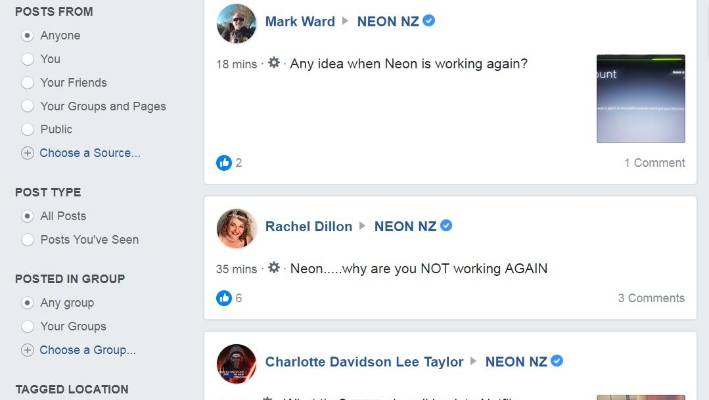 Angry fans hit Neon on their social media to see what was going on.