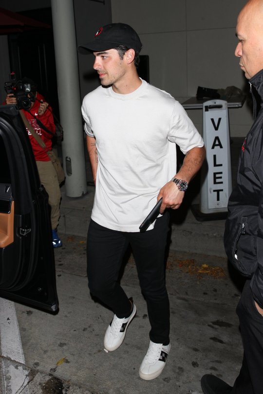 Joe Jonas and Sophie Turner walk out separately after having dinner at LA hot spot Craig's in West Hollywood. 22 Apr 2019 Pictured: Joe Jonas and Sophie Turner. Photo credit: MEGA TheMegaAgency.com +1 888 505 6342