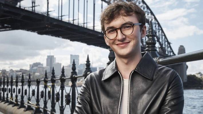 Isaac Hempstead Wright in Australia to promote Game of Thrones. 
