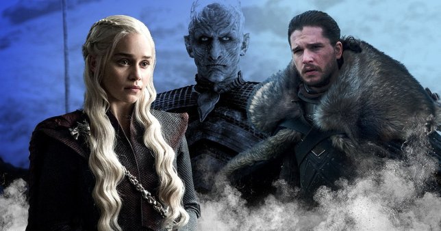 Daenerys, Jon Snow and The Night King in Game of Thrones 