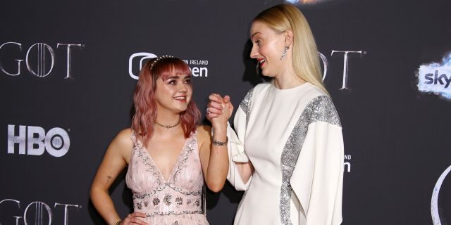 Sophie Turner posted her reaction to Maisie Williams' first sex scene on "Game of Thrones."
