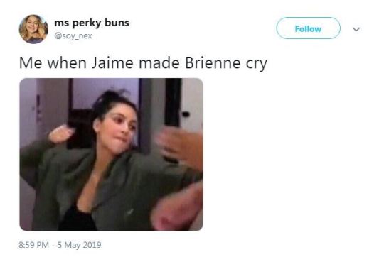 Brienne reaction tweet