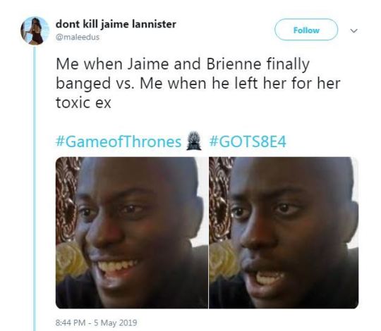 Brienne reaction tweet