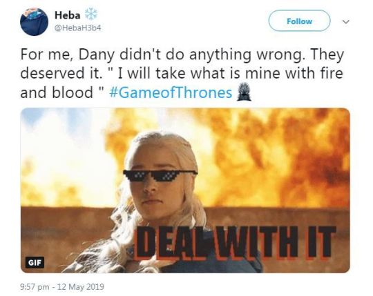 Game Of Thrones Daenerys Tweet