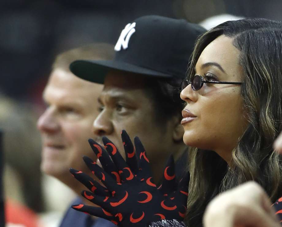 PHOTOS: Take a look at which celebrities were at Game 6 of the Rockets-Warriors series on Friday night
Beyonce and Jay Z watch the first half of Game 6 of the NBA Western Conference semifinals between the Houston Rockets and the Golden State Warriors at Toyota Center on Friday, May 10, 2019, in Houston.
Browse through the photos above to see which celebrities were at the Rockets-Warriors game on Friday night ... Photo: Karen Warren, Staff Photographer / © 2019 Houston Chronicle