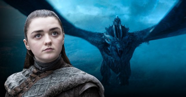 Arya Stark and The Night King in Game of Thrones season 8