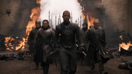 Jon Grey Worm Ser Davos in game of thrones