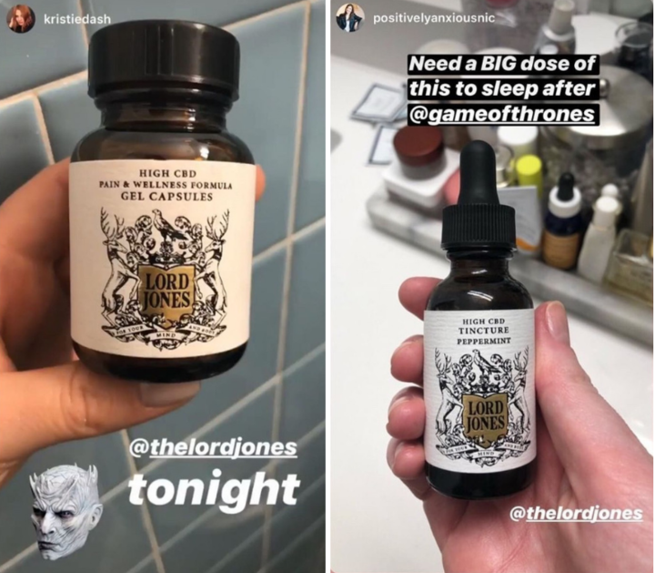 Fans are turning to CBD products to wind down after stressful GoT episodes.<br /><strong>Photo Credits</strong><i>: </i><a href="https://www.instagram.com/kristiedash/" target="_blank" rel="noopener noreferrer">@kristiedash﻿</a>;&nbsp;<a href="https://www.instagram.com/positivelyanxiousnic/" target="_blank" rel="noopener noreferrer">@positivelyanxiousnic&nbsp;﻿</a>