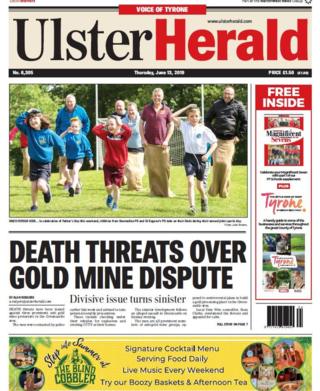 Front page of this week's Ulster Herald