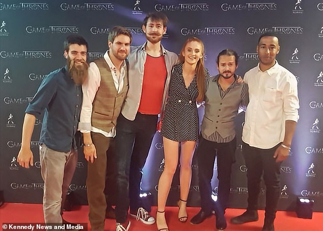 Laura pictured at the red carpet with other members of the Game of Thrones cast. The young woman said she felt sorry for the level of attention Sophie was getting