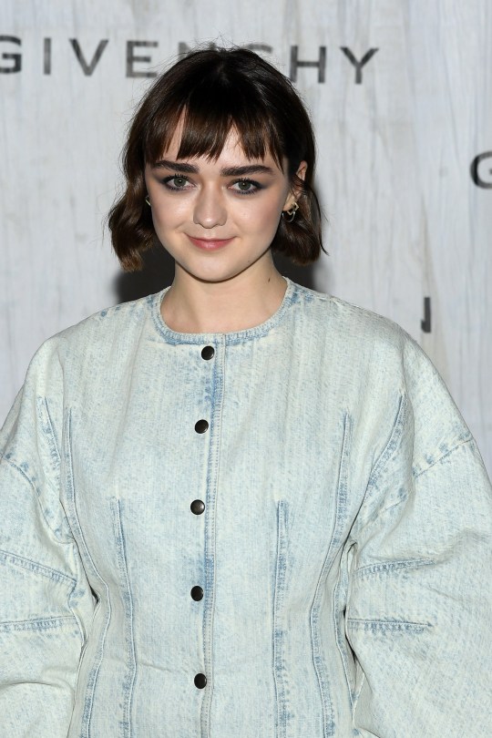 PARIS, FRANCE - SEPTEMBER 29: Maisie Williams attends the Givenchy Womenswear Spring/Summer 2020 show as part of Paris Fashion Week on September 29, 2019 in Paris, France. (Photo by Pascal Le Segretain/Getty Images)