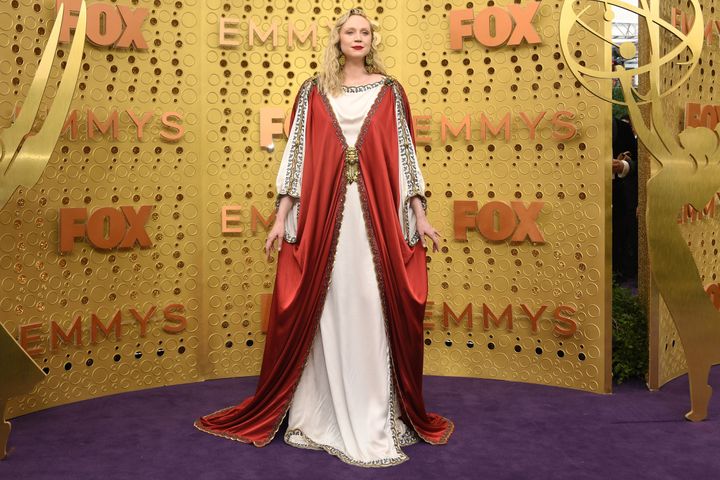 English actress Gwendoline Christie arrives for the 71st Emmy Awards at the Microsoft Theatre in Los Angeles on Sept. 22, 201