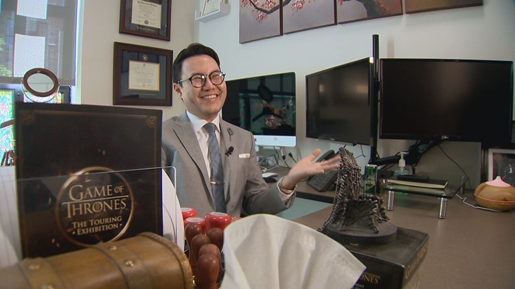 Professor Shin in his office