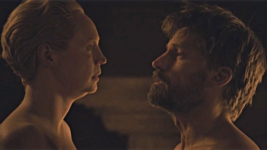 Brienne and Jaime on Game Of Thrones