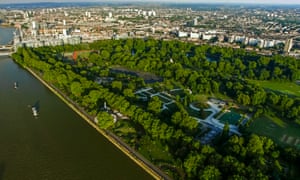 An aerial view of London’s Battersea Park
